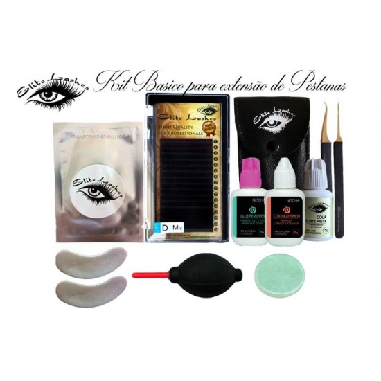 Kit básico extensão de pestanas
